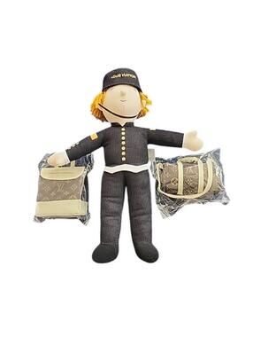 LOUIS VUITTON Bellboy Groom Plush Doll VIP Gift 2013 NWOB W Dust Ruffle Bag